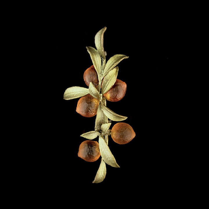 Orange Brooch - Leaf - Michael Michaud Jewellery