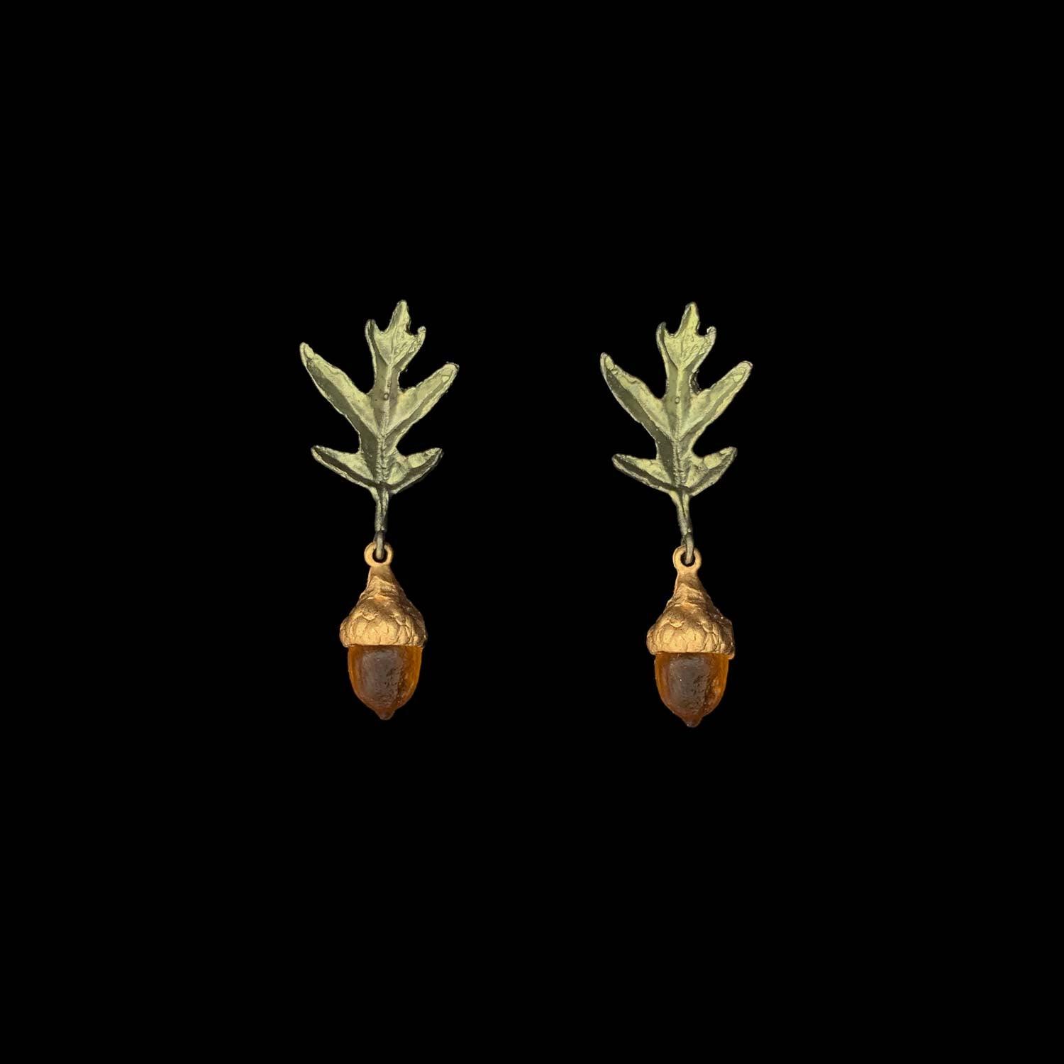 Pin Oak Earrings - Dainty Post - Michael Michaud Jewellery
