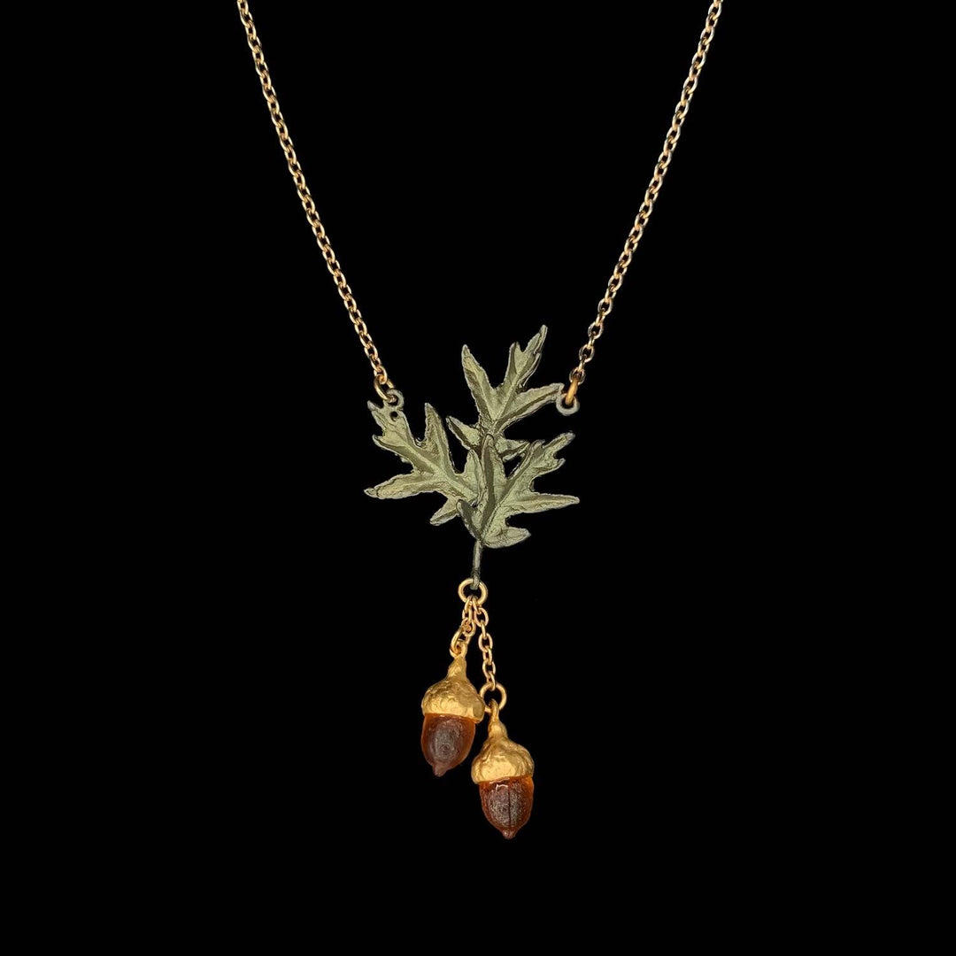 Pin Oak Pendant - Double Drop - Michael Michaud Jewellery