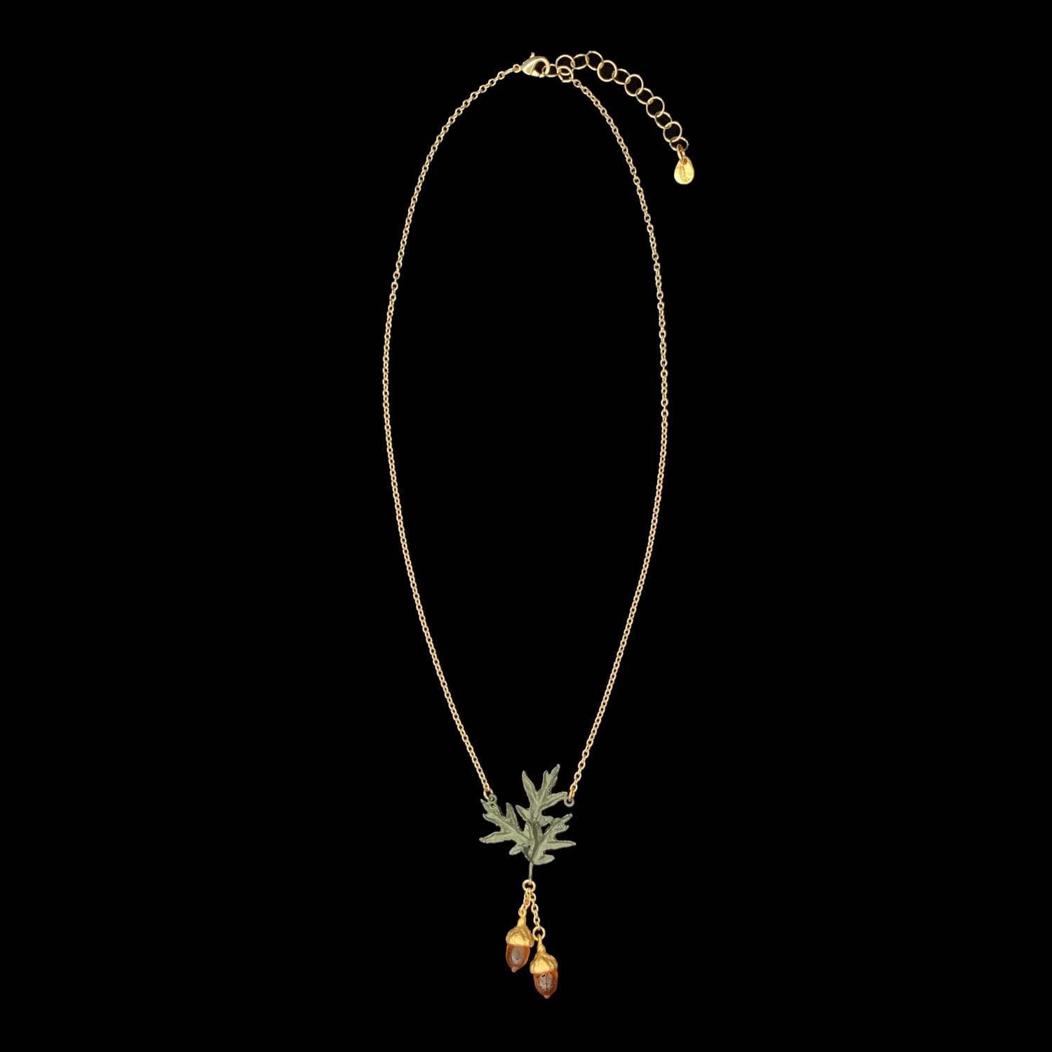 Pin Oak Pendant - Double Drop - Michael Michaud Jewellery
