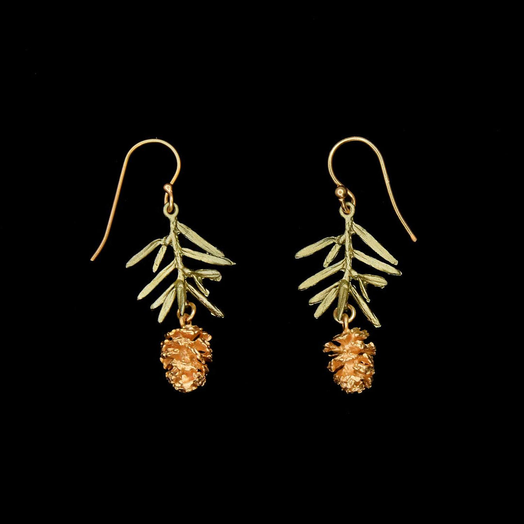 Pine Needle Earrings - Wire Drop - Michael Michaud Jewellery