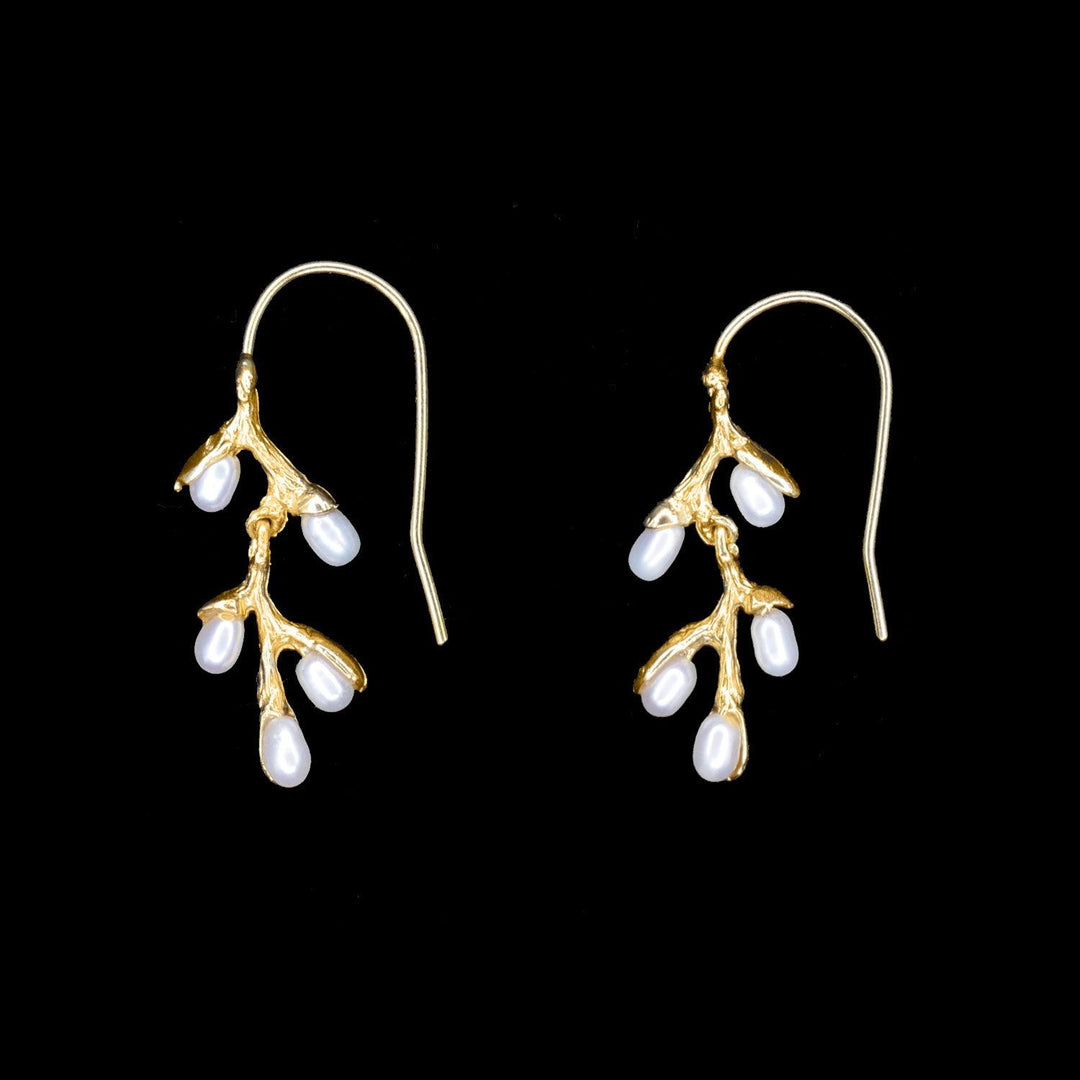 Fine Pussy Willow Earrings - Delicate Wire - Michael Michaud Jewellery