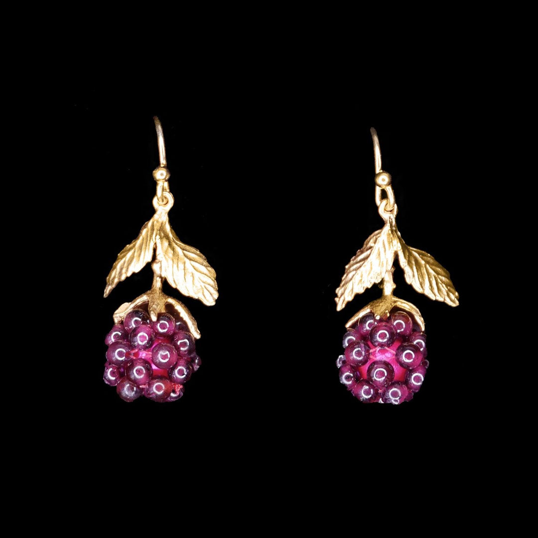 Fine Raspberry Earrings - Michael Michaud Jewellery