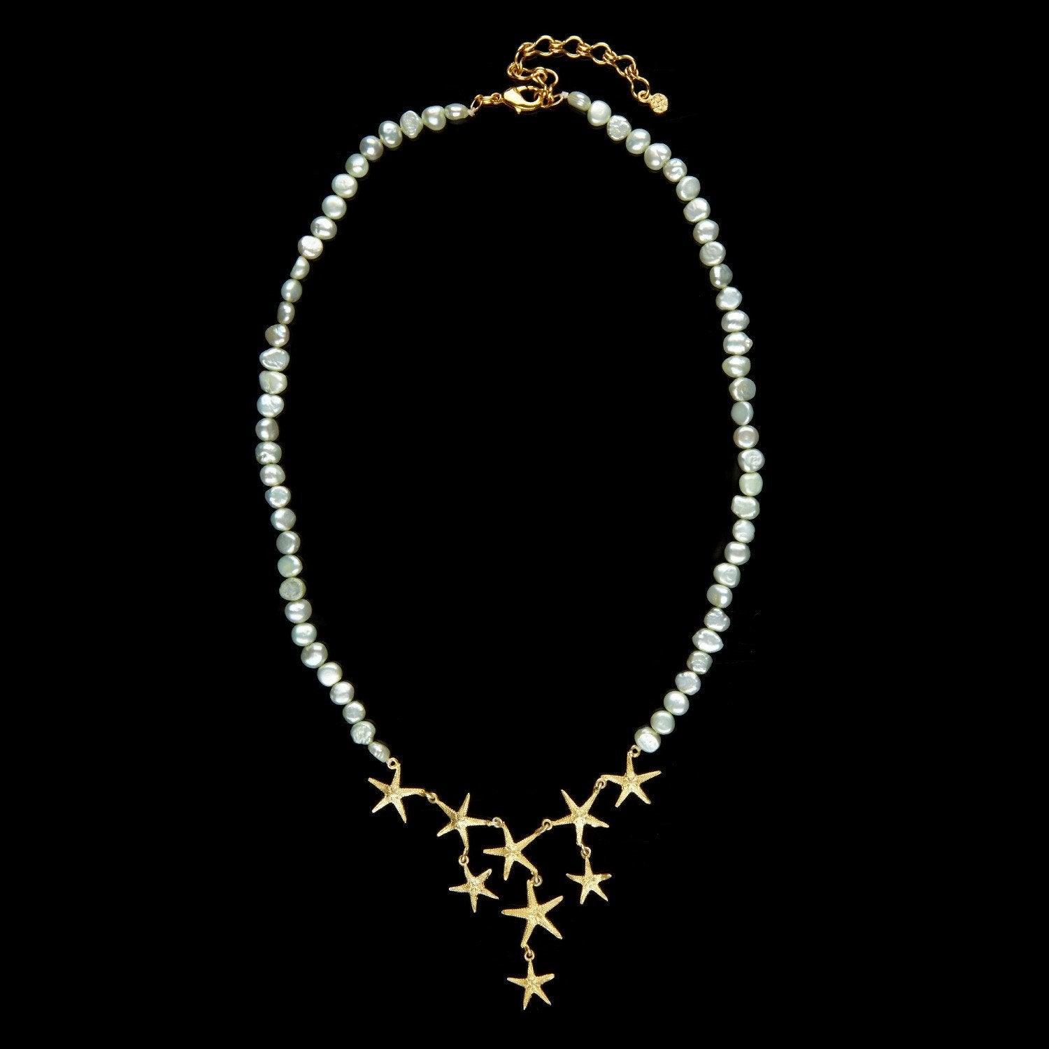 Petite Starfish Pearl Contour Necklace - Michael Michaud Jewellery