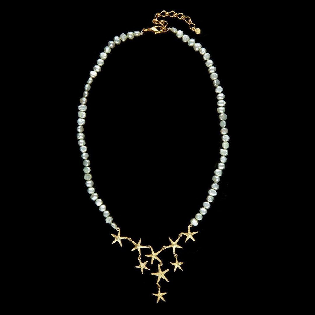 Petite Starfish Pearl Contour Necklace - Michael Michaud Jewellery