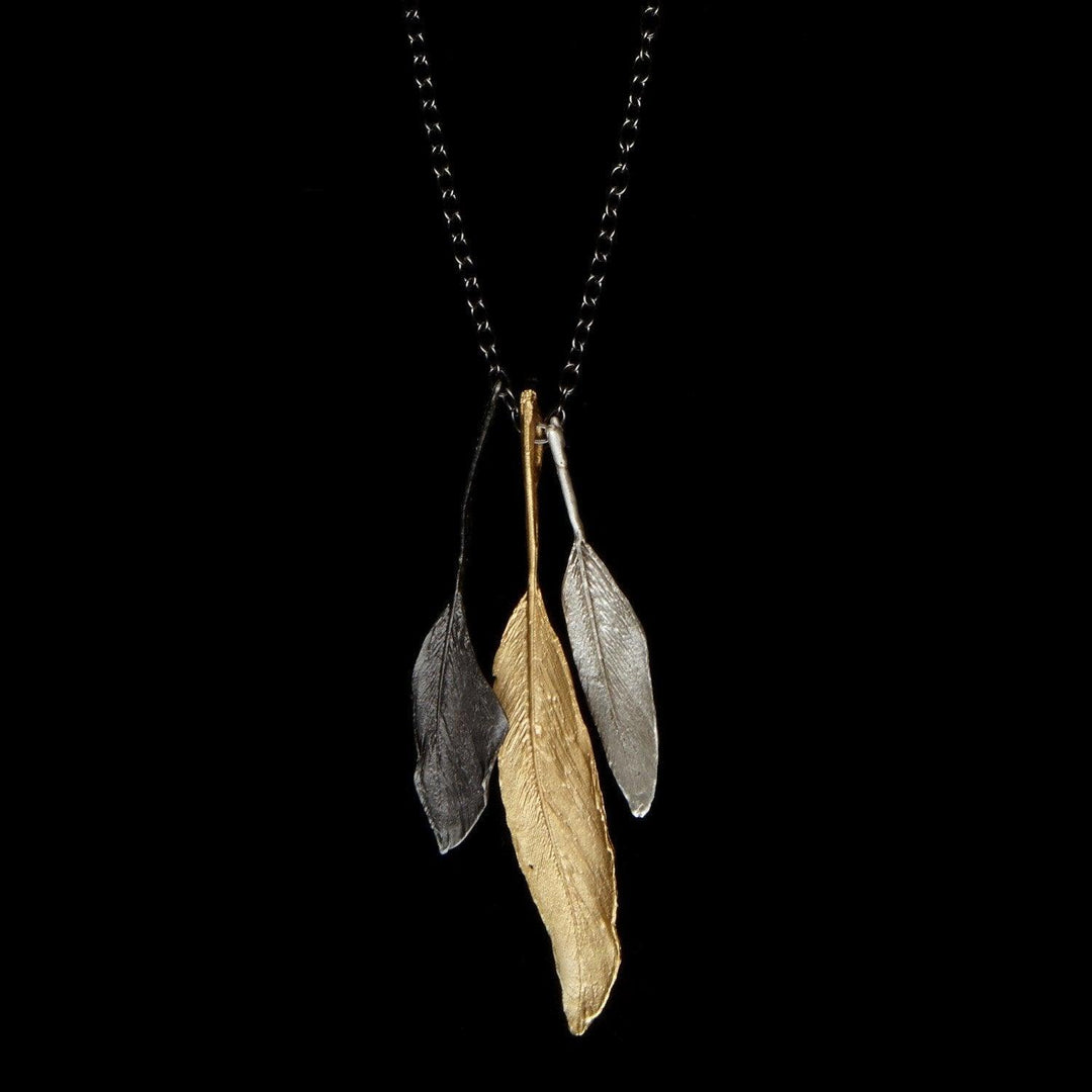 Feather Pendant - 20" Tricolor - Michael Michaud Jewellery