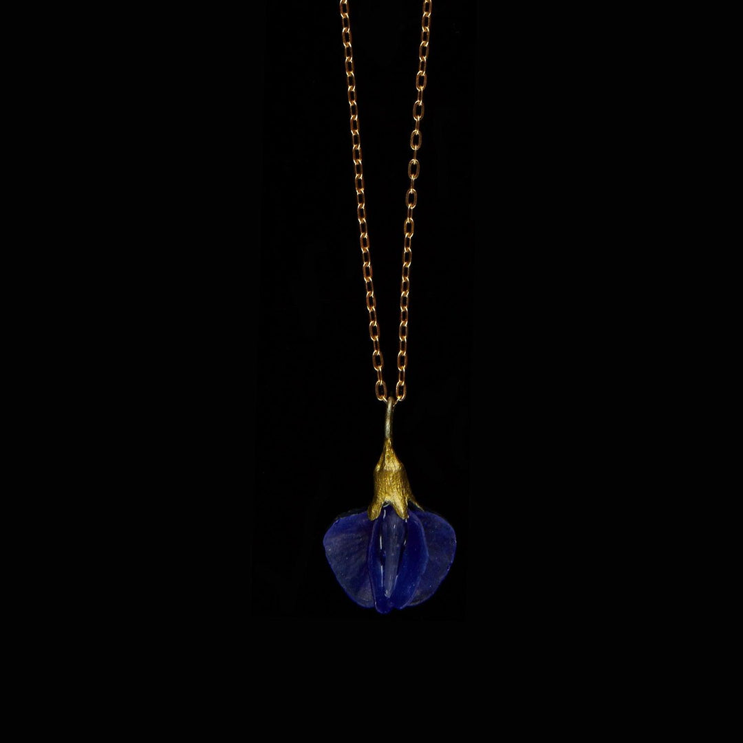 False Indigo Pendant - Glass Blossom - Michael Michaud Jewellery