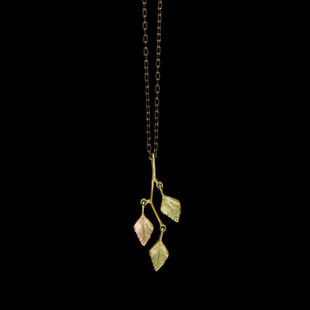 Autumn Birch Pendant - Small Leaf - Michael Michaud Jewellery