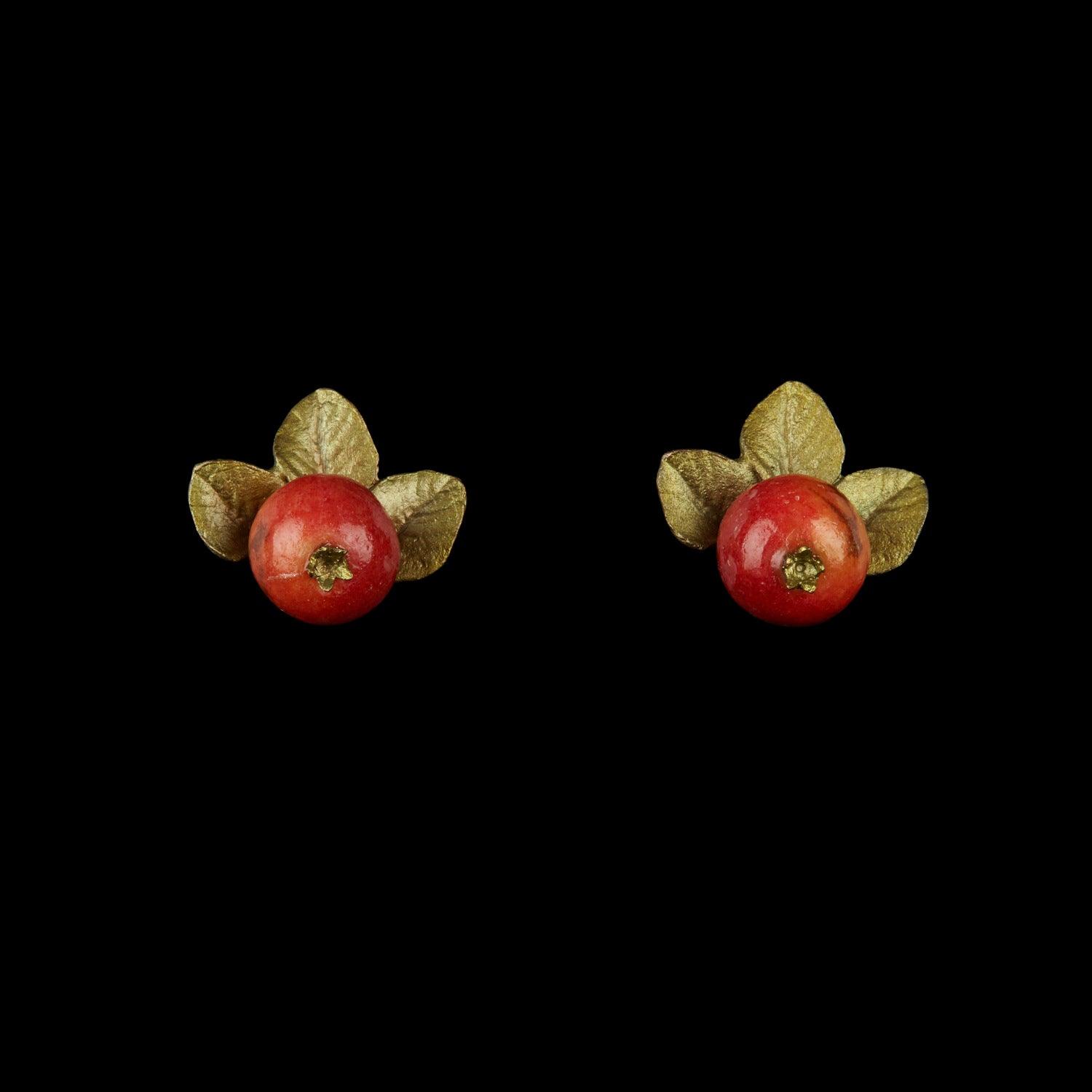 Crab Apple Earring - Button Post - Michael Michaud Jewellery