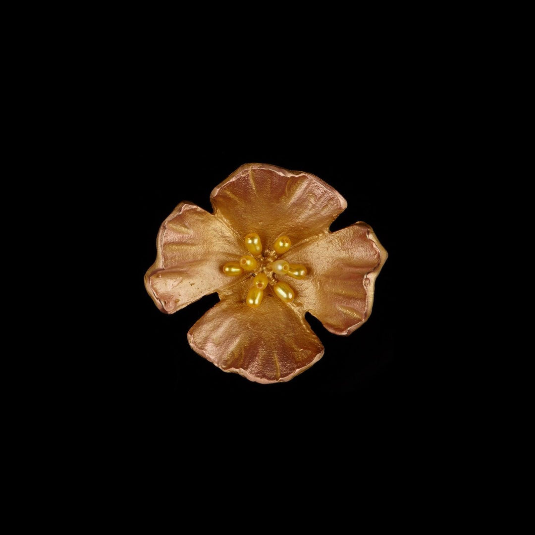 California Poppy Lapel Pin - Michael Michaud Jewellery