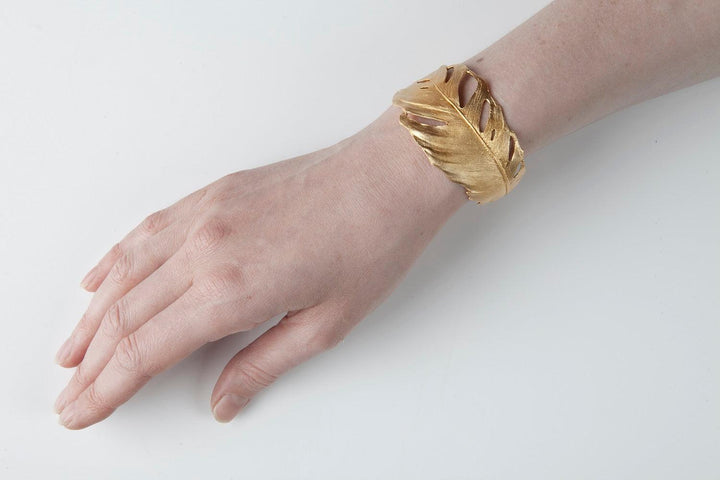 Feather Cuff Gold - Michael Michaud Jewellery