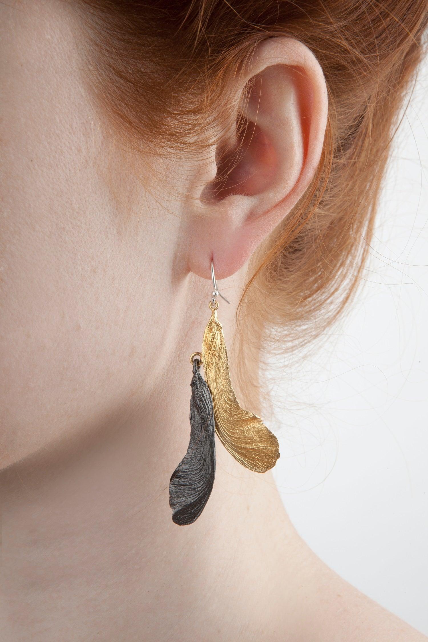 Samara Earring - Large Two Tone Double Wire - Michael Michaud Jewellery