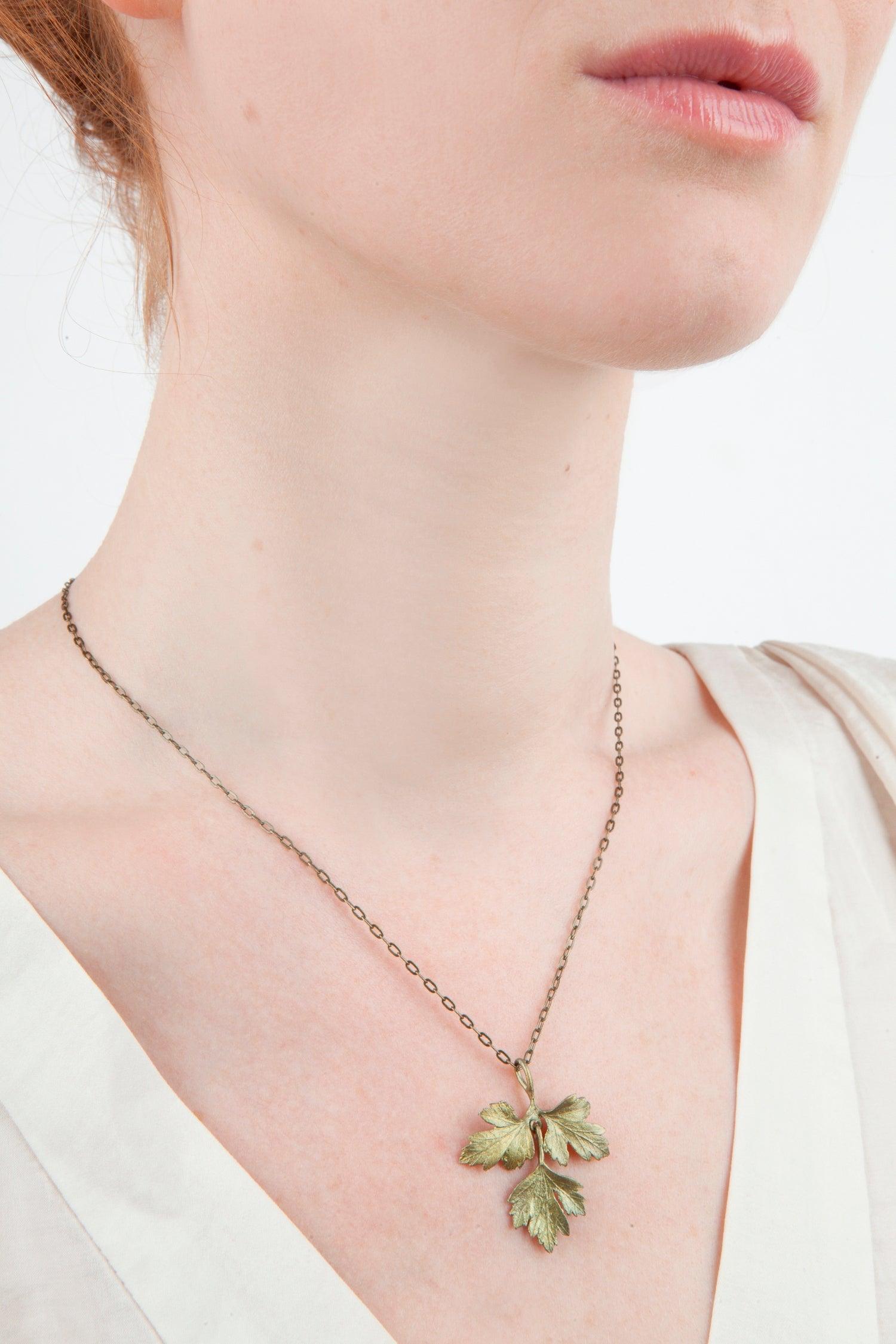 Petite Herb - Parsley Pendant - Michael Michaud Jewellery