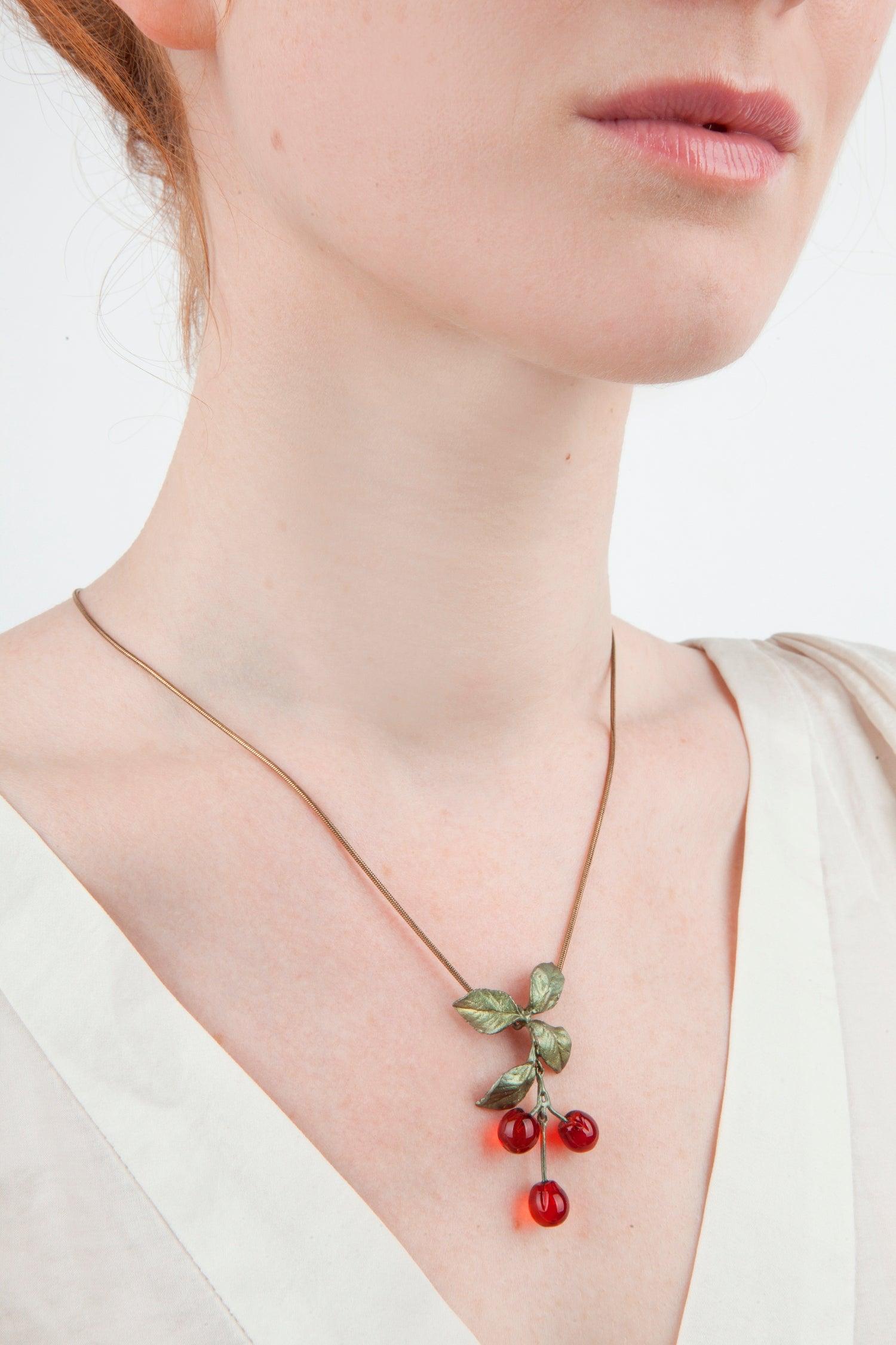 Morello Cherry Pendant - Michael Michaud Jewellery