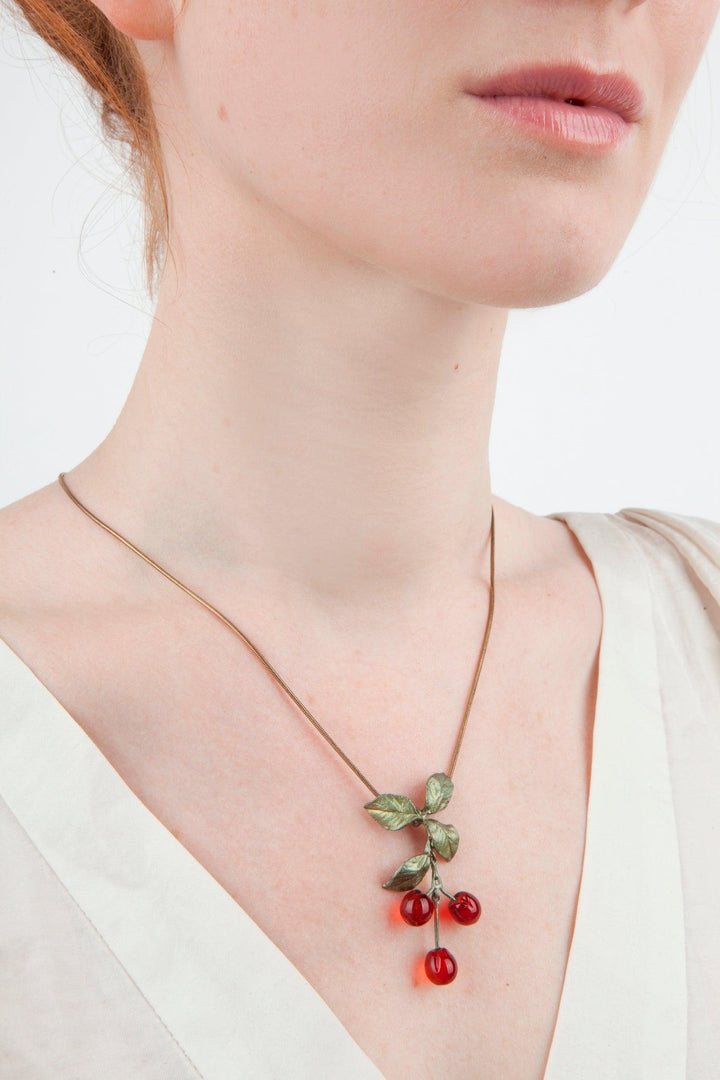 Morello Cherry Pendant - Michael Michaud Jewellery