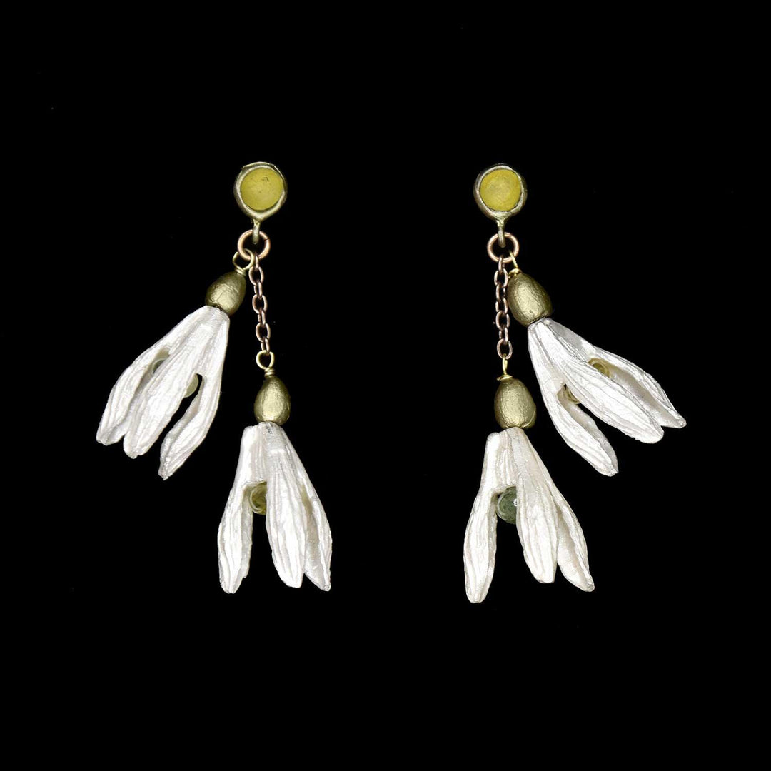 Snowdrops Earrings - Dangle Post - Michael Michaud Jewellery