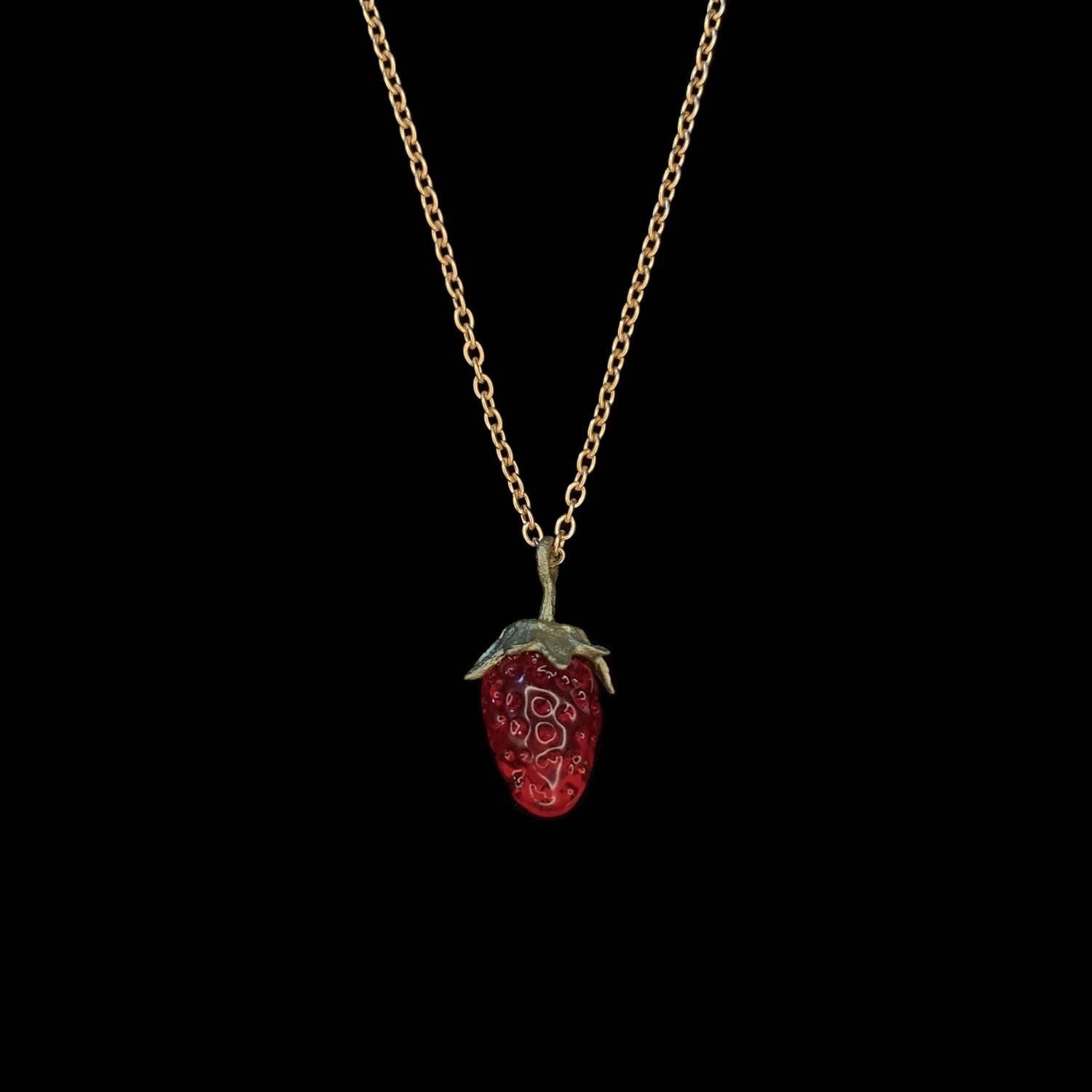 Strawberry Pendant - Dainty Berry - Michael Michaud Jewellery
