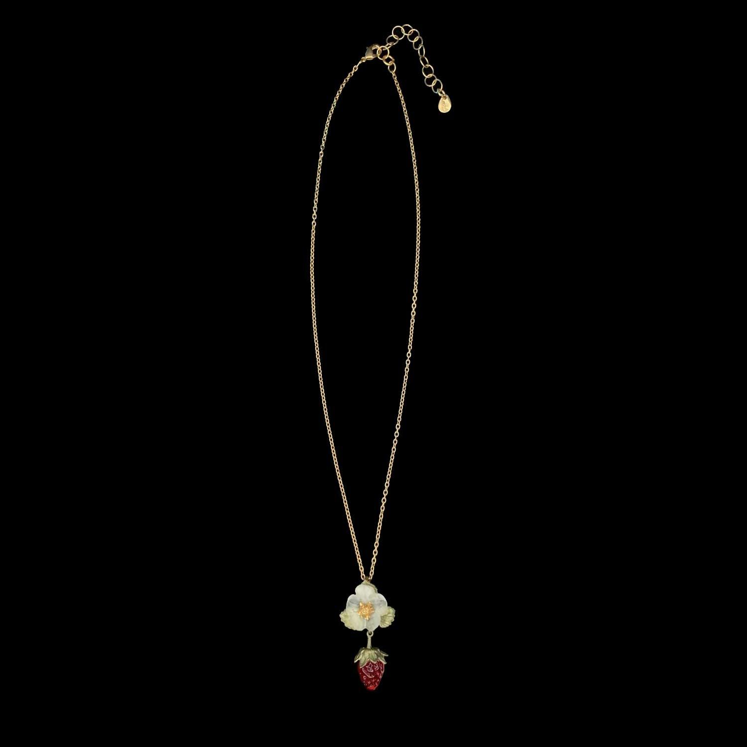 Strawberry Pendant - Single Drop Flower - Michael Michaud Jewellery