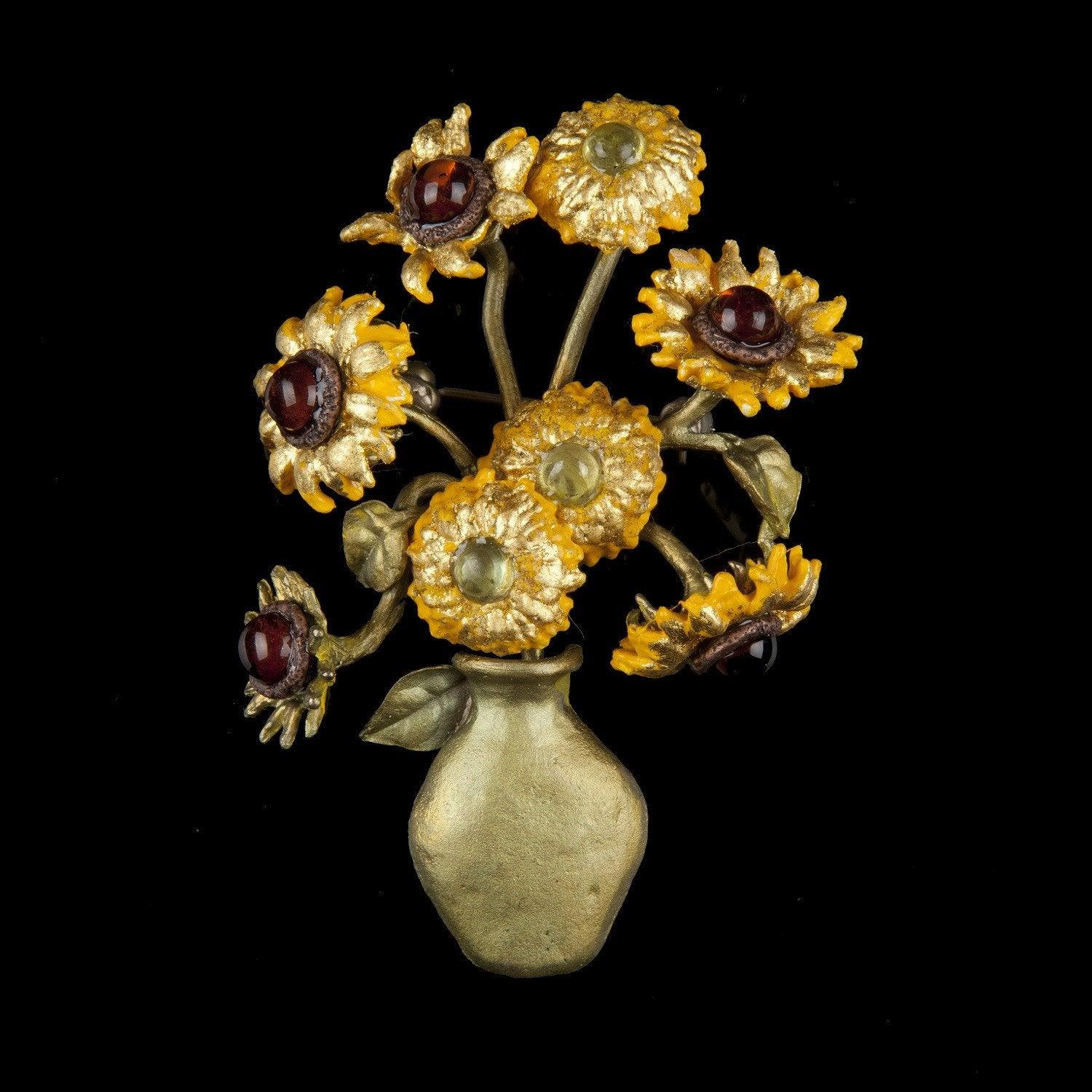 Van Gogh Sunflower Brooch - Michael Michaud Jewellery