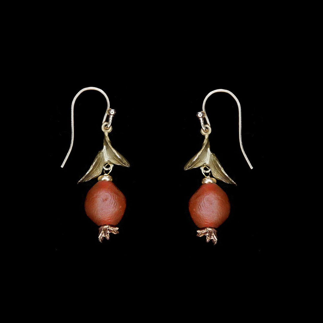 Pomegranate Earrings - Wire - Michael Michaud Jewellery