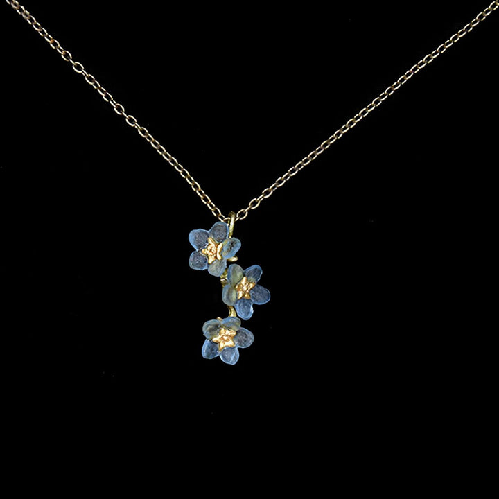 Forget Me Not Pendant - Triple Flower - Michael Michaud Jewellery