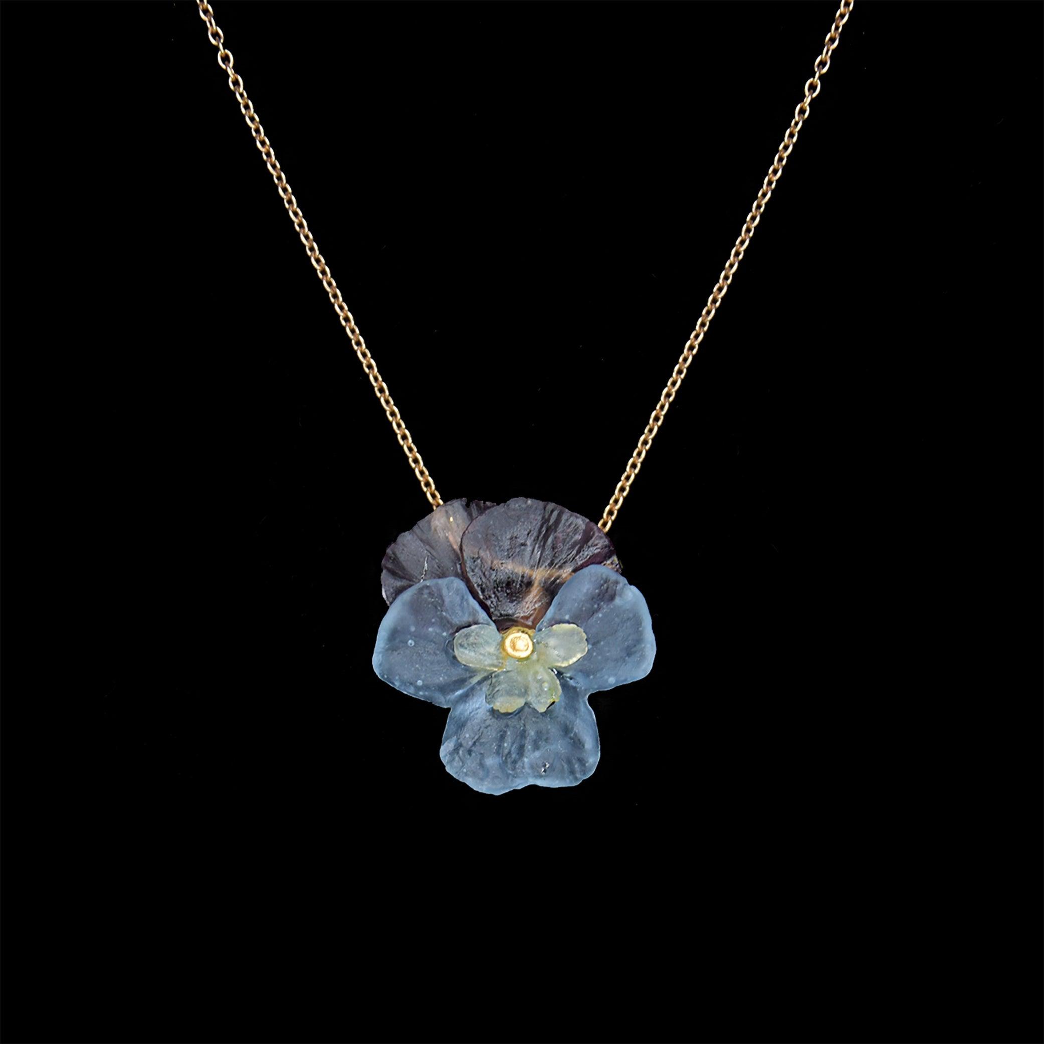 Pansies Pendant - Flower - Michael Michaud Jewellery
